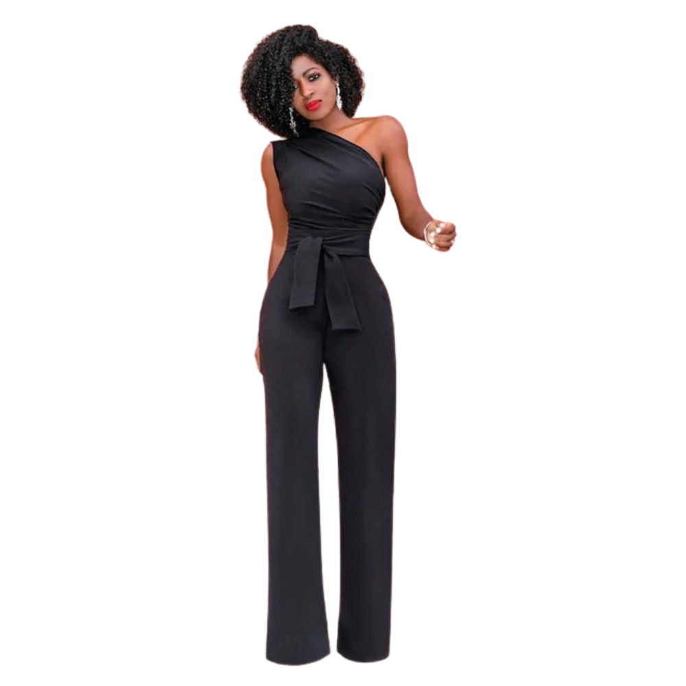 Bodycon-jumpsuit med én skulder