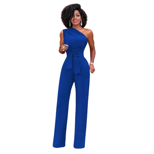Bodycon-jumpsuit med én skulder