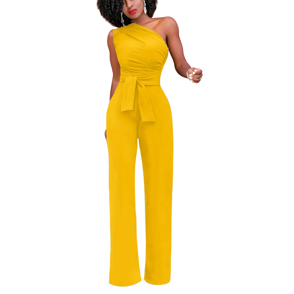 Bodycon-jumpsuit med én skulder