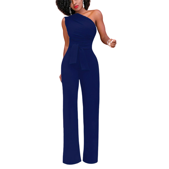Bodycon-jumpsuit med én skulder