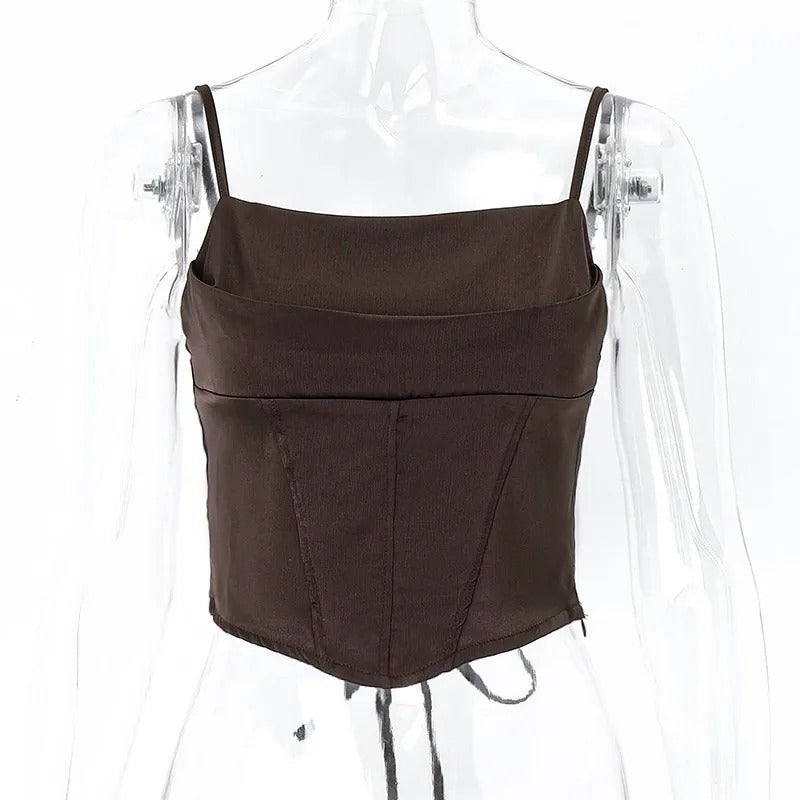 Rygløs Crop Top til kvinder