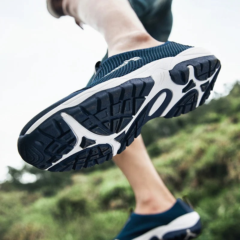 Mesh-slip-on sneakers til mænd
