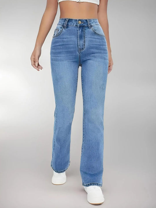 Højtaljede jeans til kvinder til hverdagsbrug