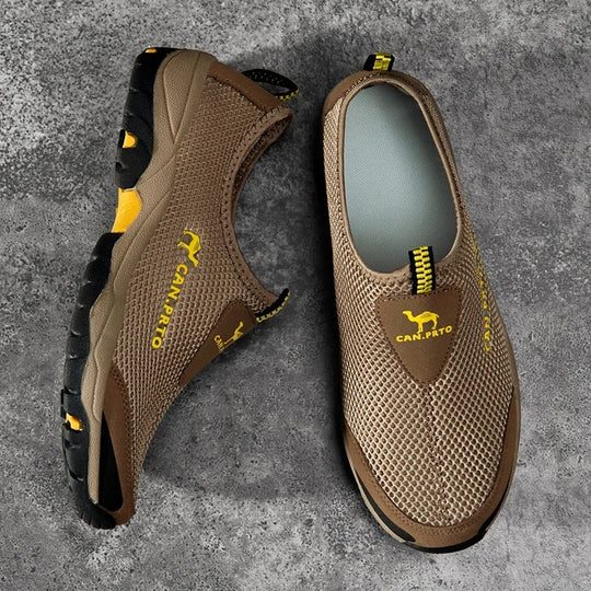 Mesh-slip-on sneakers til mænd