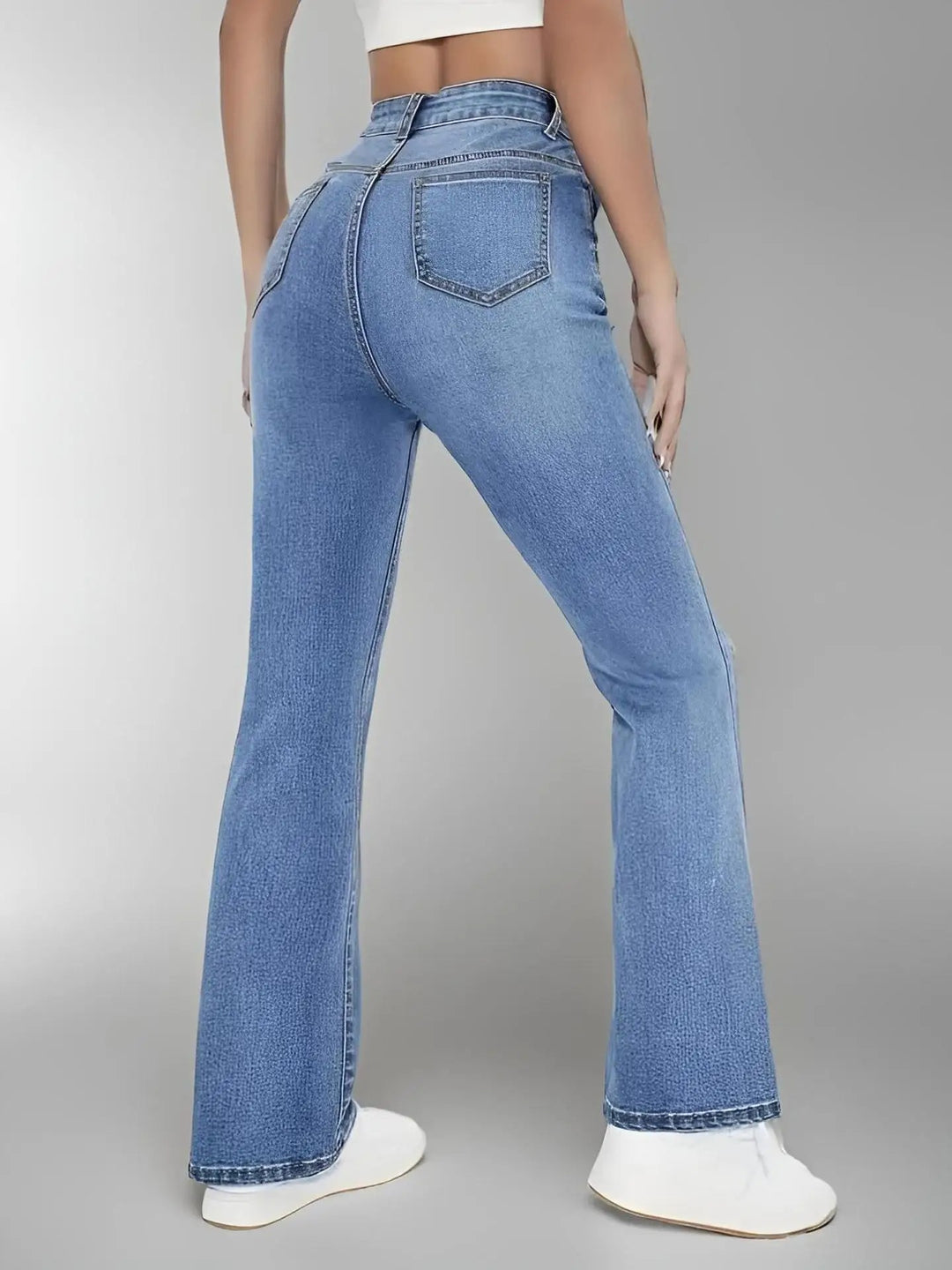 Denimbukser med høj talje til kvinder