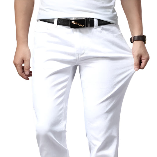 Hvide slim fit jeans til mænd