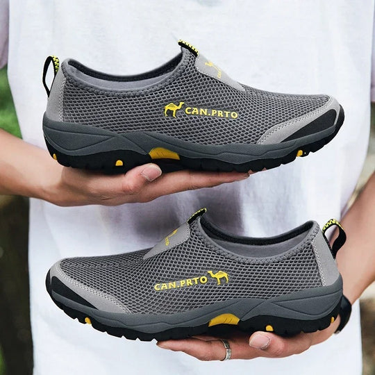 Mesh-slip-on sneakers til mænd