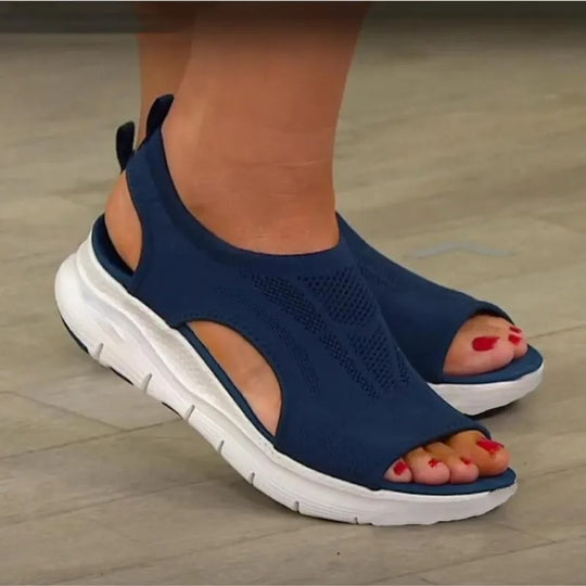 Kvinders mesh kileplatformssandaler