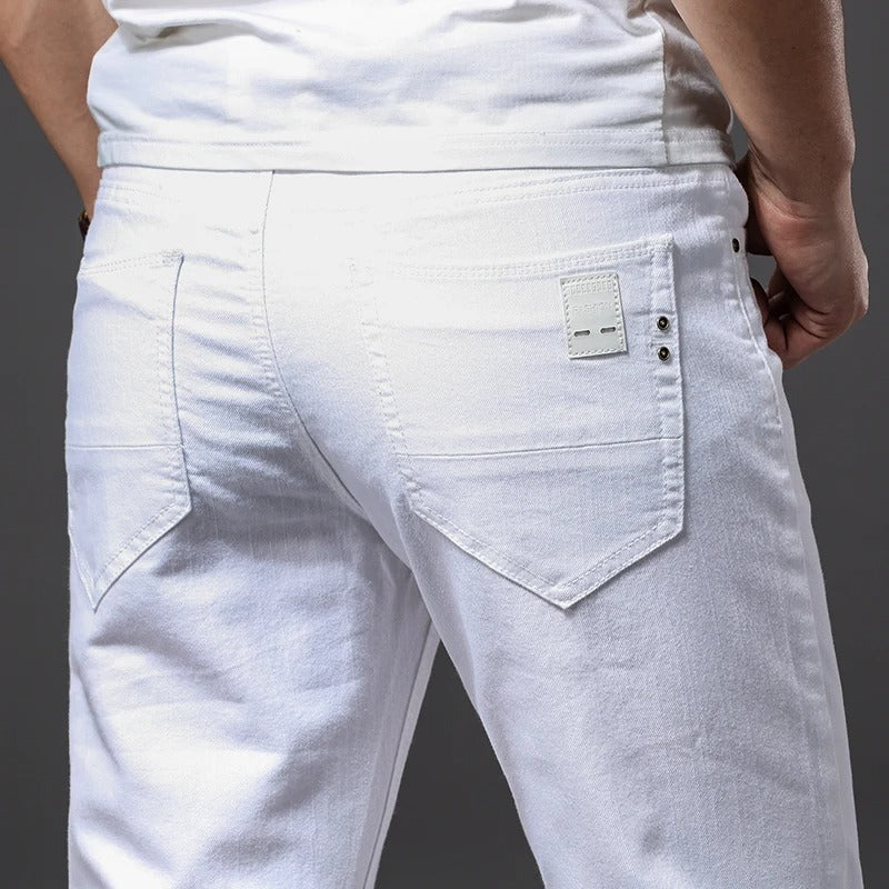 Hvide slim fit jeans til mænd