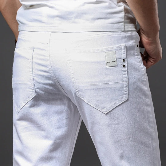 Hvide slim fit jeans til mænd