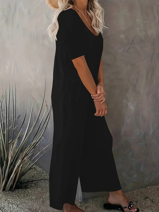 Sommerchik ensfarvet jumpsuit