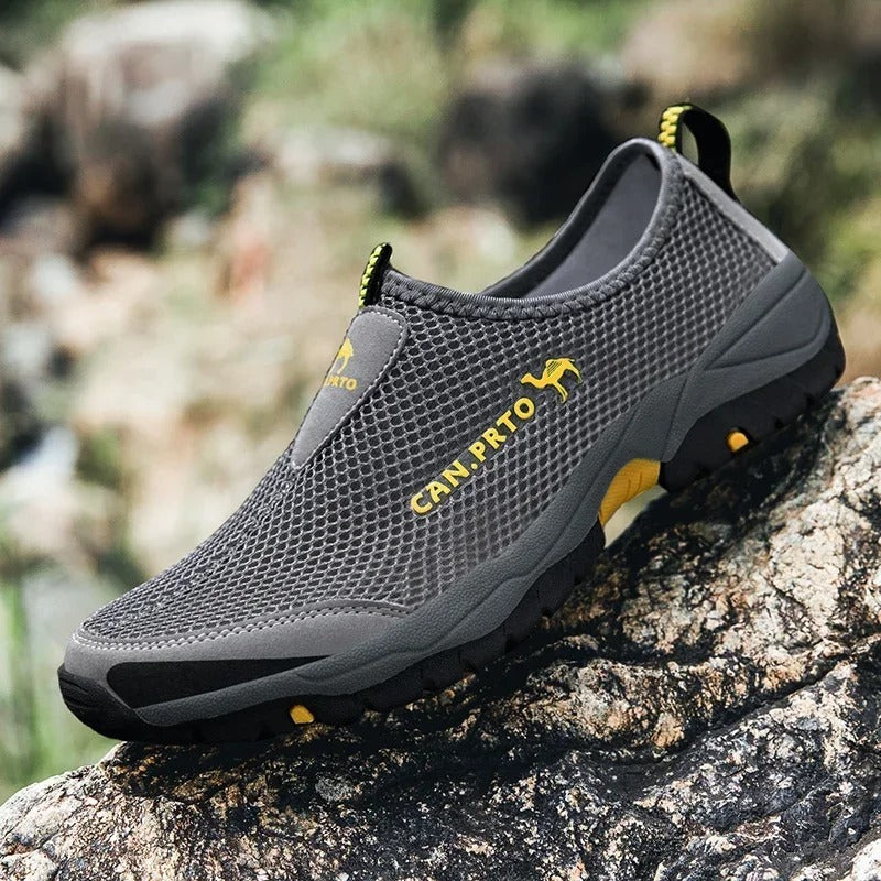 Mesh-slip-on sneakers til mænd