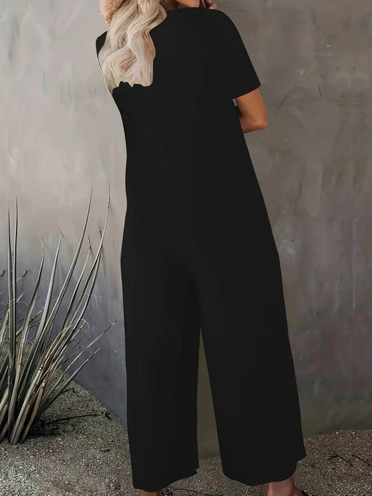 Sommerchik ensfarvet jumpsuit