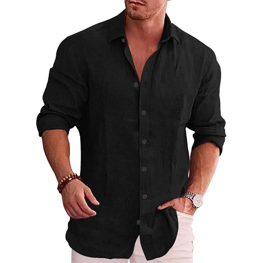 Casual linned polo til mænd