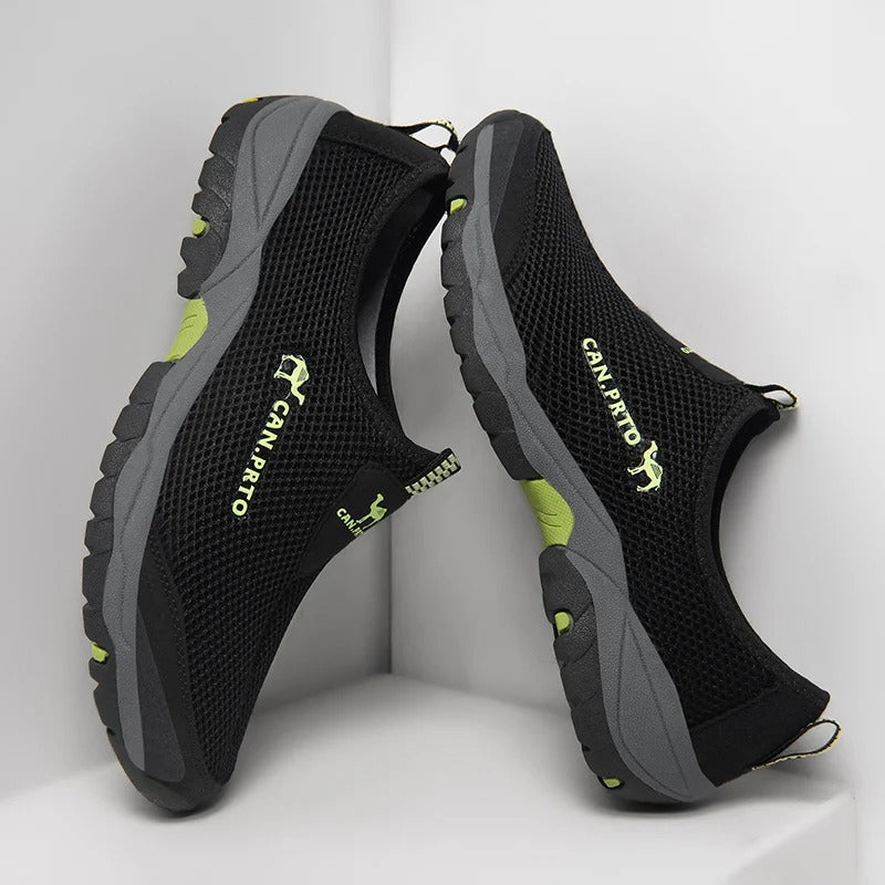 Mesh-slip-on sneakers til mænd