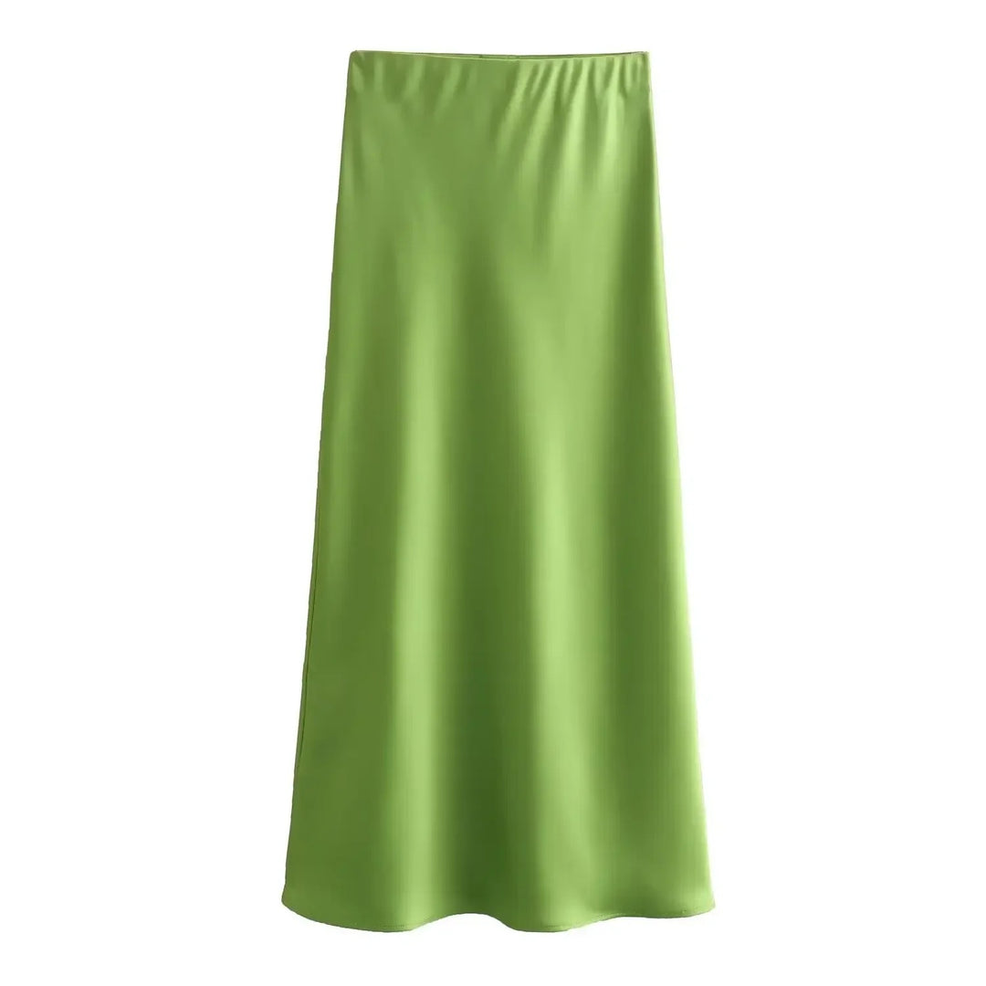 Kvinders Slim Fit Satin Snøre-kjole